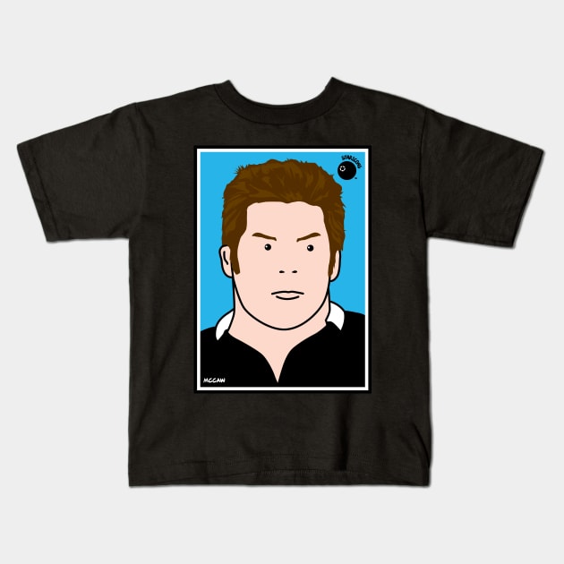 Richie McCaw, New Zealand All Blacks rugby union player Kids T-Shirt by stariconsrugby